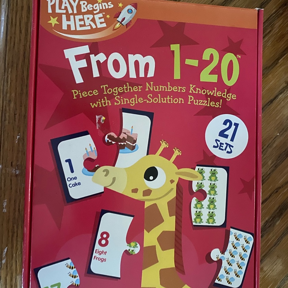 Play Begins Here From 1-20 Number Puzzle Set - Red